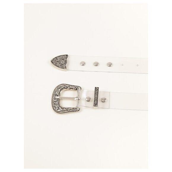Women's Studded Clear Belt Y2k Transparent Buckle Belt Waistband For Jeans🐨 - Picture 2 of 3